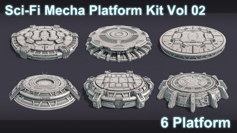 Sci-Fi Mecha Platform Kit Vol 02