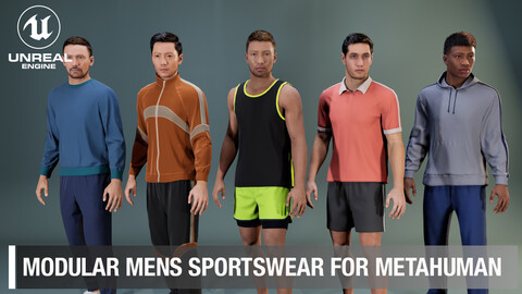 Modular Men's Sportswear For MetaHuman