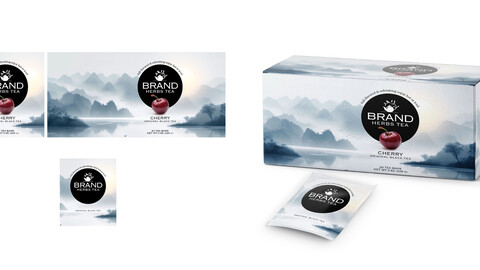 Brandex Herbal Tea – Nature’s Essence Packaging Design (EPS File)