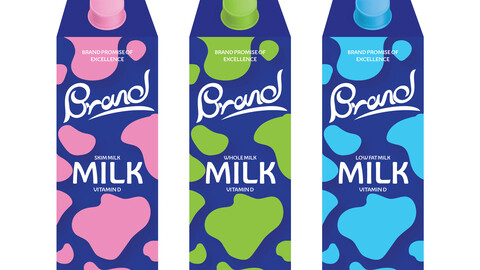 Brandex Milk Packaging – Fresh and Wholesome Design (EPS File)