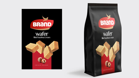 Brandex Wafer Packaging – Crunchy and Tempting Design (EPS File)