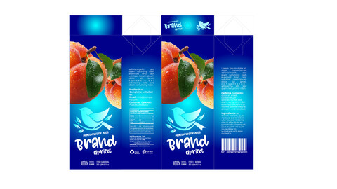 Brandex Juice Packaging – Refreshing Blue Design (EPS File)