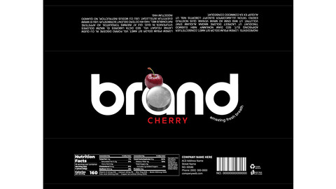 Brandex Black Refreshing Candy – Bold and Chic Packaging Design (EPS File)