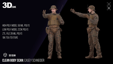 Clean Body 3D Scan | Casey Schneider Army Radio