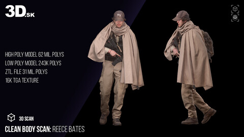 Clean Body 3D Scan | Reece Bates Delta Force