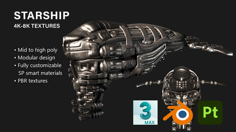 CODE: NORTHLOGIC5K - Starship Model / 4K-8K Materials (Free Sample)