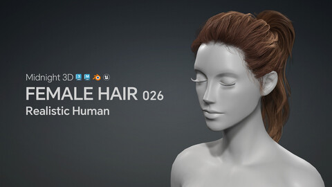 M3D Realistic Female Hair 026