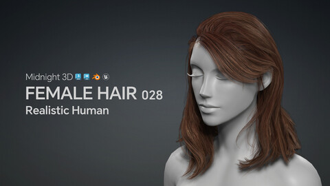 M3D Realistic Female Hair 028