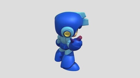 Megaman 3D Model - Art - Blue