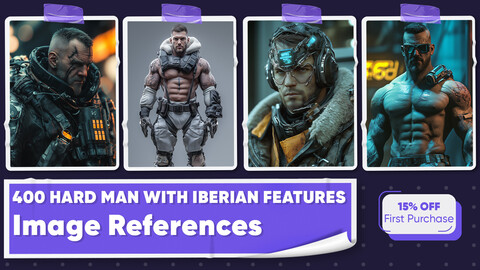 400 Hard Man With Iberian Features Image References - Vol 01