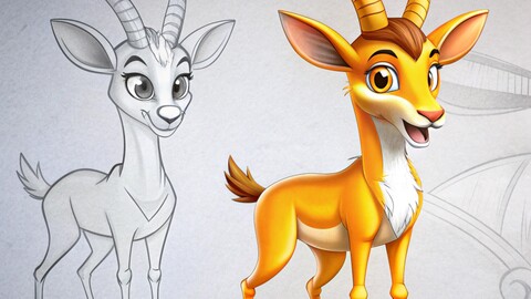 Charming Animal Sketch Characters: Whimsical Creatures Collection