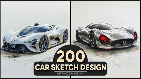 Car Sketch Design 4K Reference/Concept Images