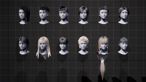 G2: Hair Card Collection 04 (Unity version)