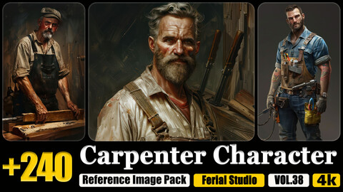 240 Carpenter Character Reference Image Pack v.38 |4K|