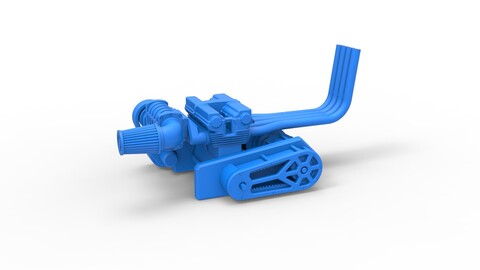 3D printable Diecast Engine of Top fuel Dirt dragster motorcycle Scale 1:25