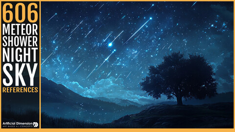 606 Meteor Shower Night Sky