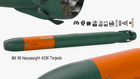 MK 48 Heavyweight ASW Torpedo | 3d Model