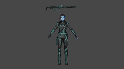 Minerva CM Low-poly | Rigged 3D model