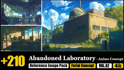 210 Abandoned Laboratory - Anime Concept  Reference Image Pack v.62 |4K|