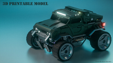 Military Armored Truck (3d printable Model)