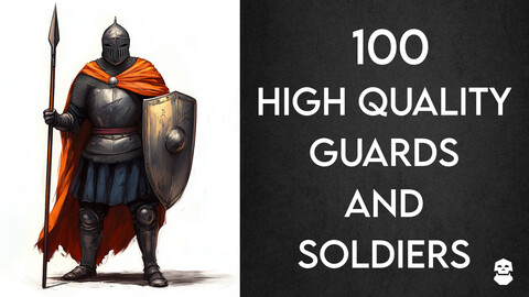 100 Guards and Soldiers NPCs for RPG - Humans