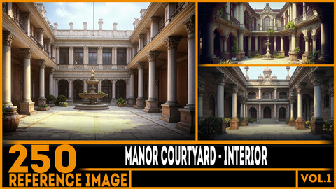 250 ART - Manor Courtyard Interior - Reference 6K Package vol.1