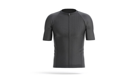 Black Men Cycling Jersey - bicycle zipper sport t-shirt