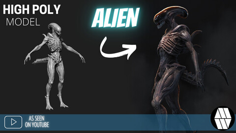 FREE ZBrush Model: Alien High Poly ZTL