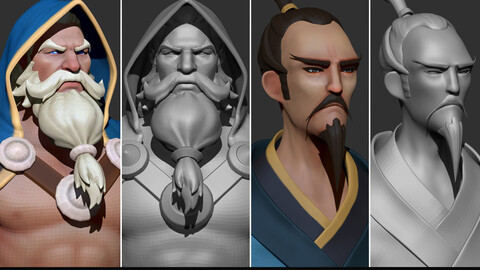 Stylized Heads | Blender | Zbrush | FBX | OBJ