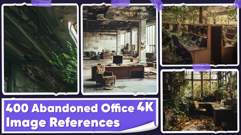 400 Abandoned Office Image References - Vol 01