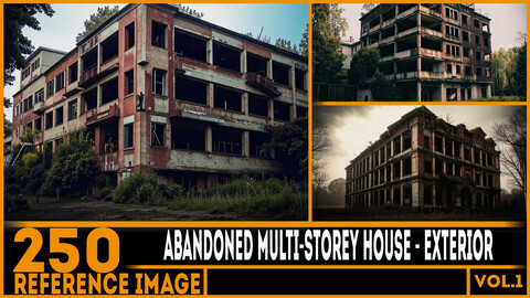 250 ART - Abandoned Multi-Storey House Exterior - Reference 6K Package vol.1