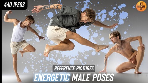 440 Energetic Male Poses Reference Pictures +30% OFF in the description