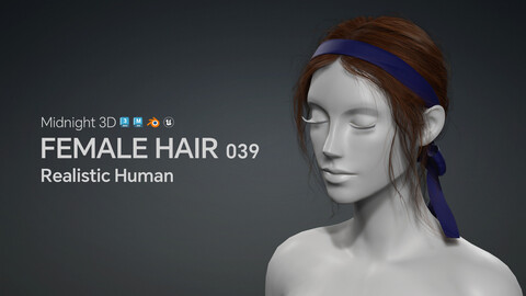 M3D Realistic Female Hair 039