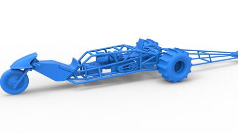 3D printable Diecast Top fuel Dirt dragster trike Sale 1:25