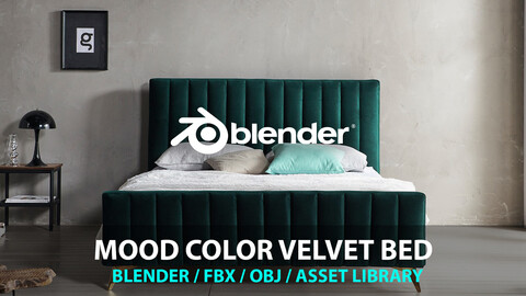 Mood Color Velvet Bed