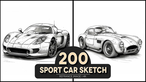 Sport Car Sketch 4K Reference/Concept Images