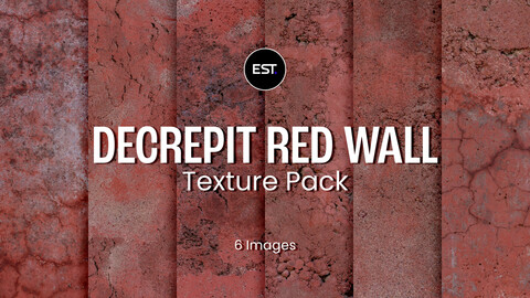 Decrepit Red Wall Textures (6 Images)