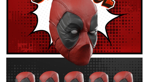 Deadpool Custom pack heads for 3D Printing