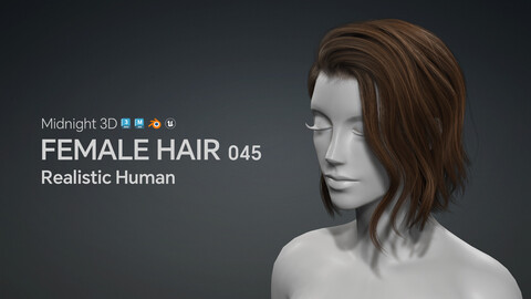 M3D Realistic Female Hair 045