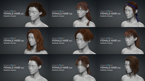 M3D Realistic Female Hair Vol. 3