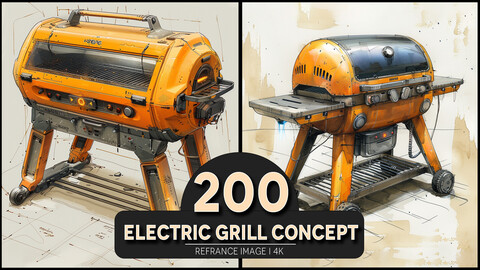 Electric Grill Concept 4K Reference/Concept Images