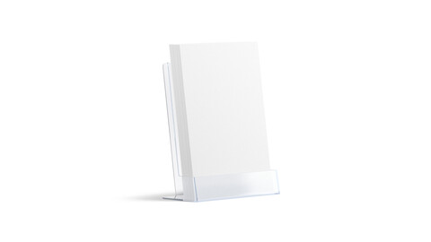 Acrylic A5 Flyer Holder - brochure in glass plastic transparent tray