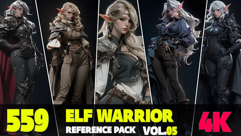 559 4K Elf Warrior Reference Pack Vol.05