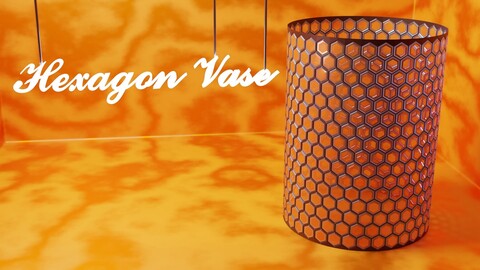 Hexagonal Vase for CGI and Animation