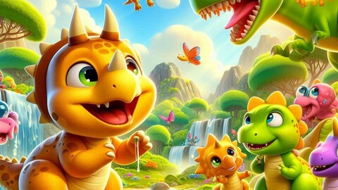 "Tiny Tails: The Adventures of Baby Dinosaurs"