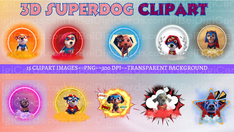 FiBeiDigiCards_ePostcard - Superdog