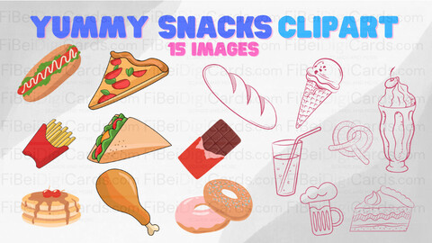 FiBeiDigiCards_ePostcard - Yummy Snacks