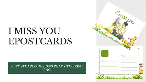 FiBeiDigiCards_ePostcard - Title: I Miss You Design 1