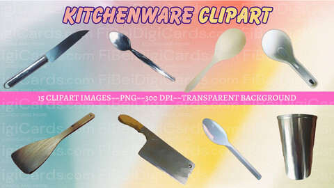 FiBeiDigiCards_Clipart - Title: Kitchenware