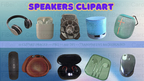 FiBeiDigiCards_Clipart - Title: Speakers